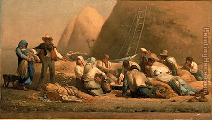 Harvesters Resting painting - Jean Francois Millet Harvesters Resting art painting